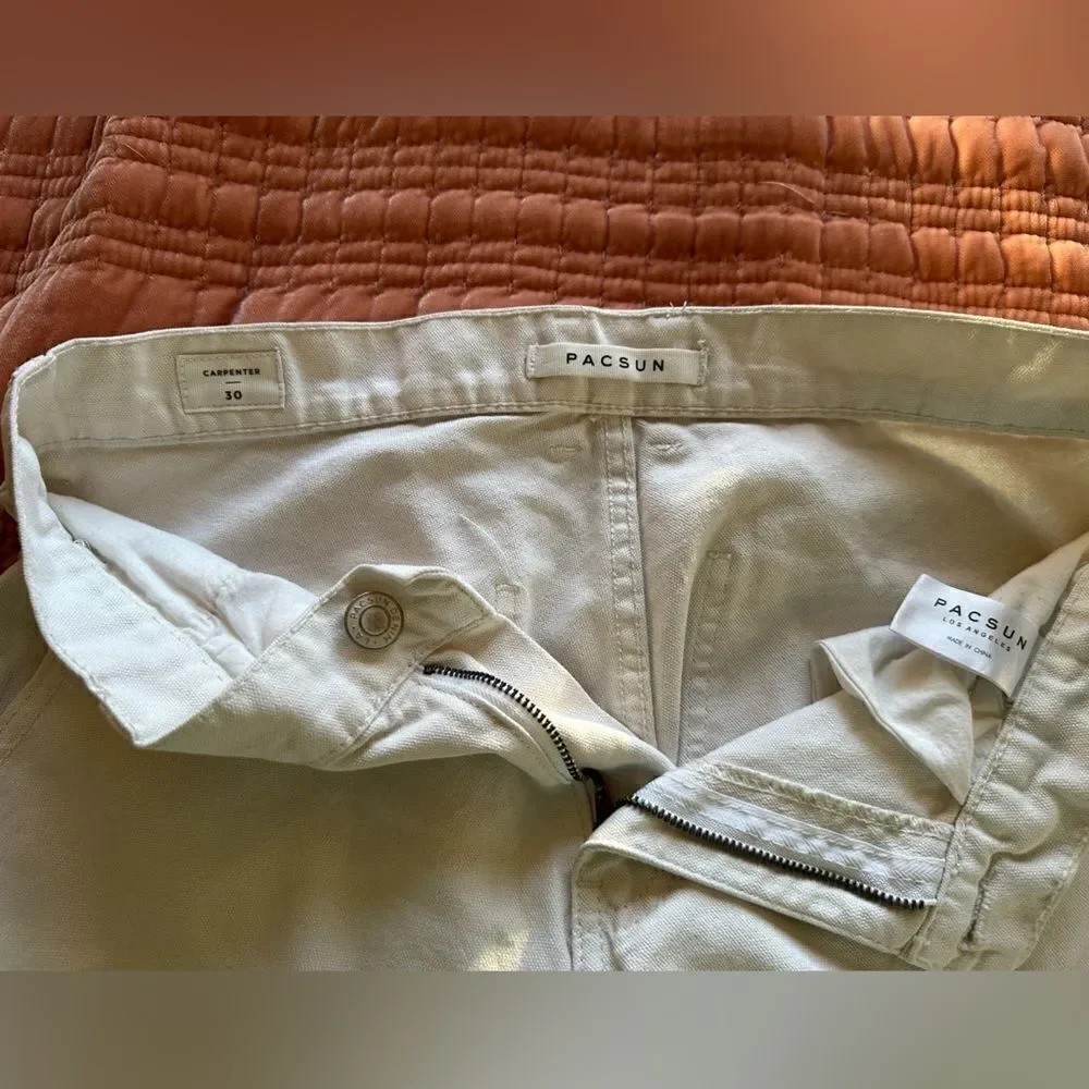 PACSUN Fivestar General Cali Carpenter/Cargo heavy denim Pants NWOT sz 30